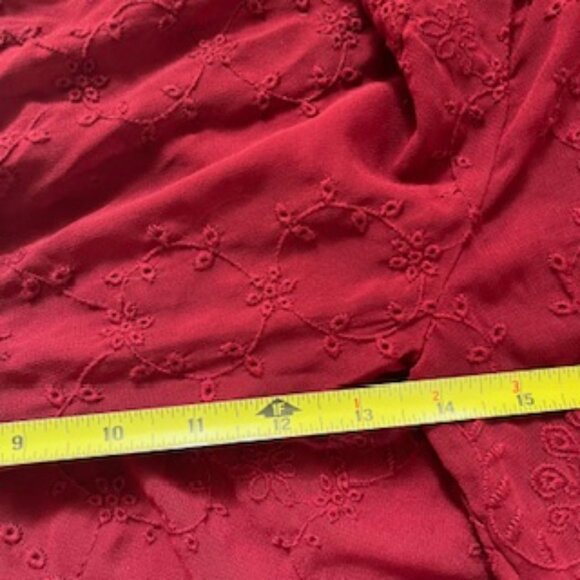 🧡 3/15 NWT J. Crew Balloon Long Sleeve Maroon Embroidered Blouse Women's XS - Picture 15 of 15